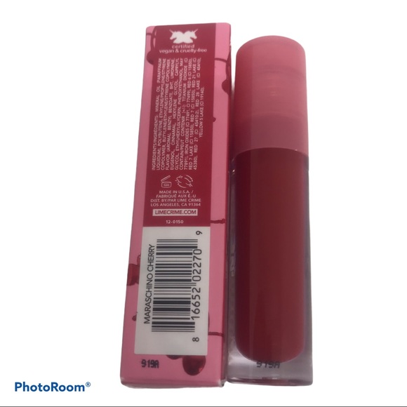 Lime Crime Wet Cherry Gloss MARASCHINO CHERRY new - Picture 5 of 8